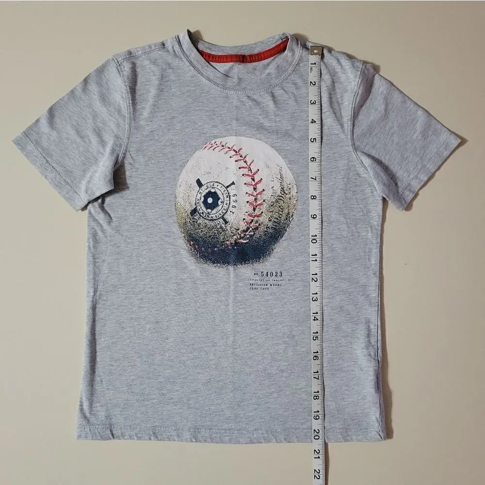 Gap Boys Gray Short Sleeve Baseball Graphic T-Shirt
